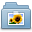 Blue Pictures Icon 32x32 png